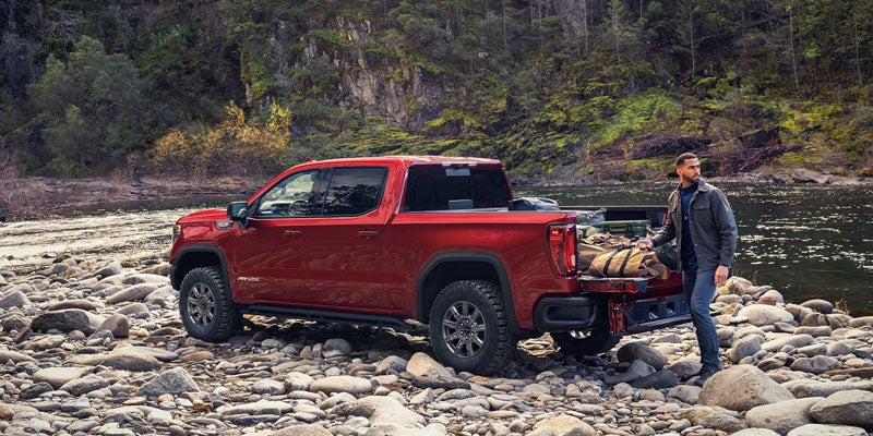 2026 GMC Sierra 1500 MultiPro Tailgate in use